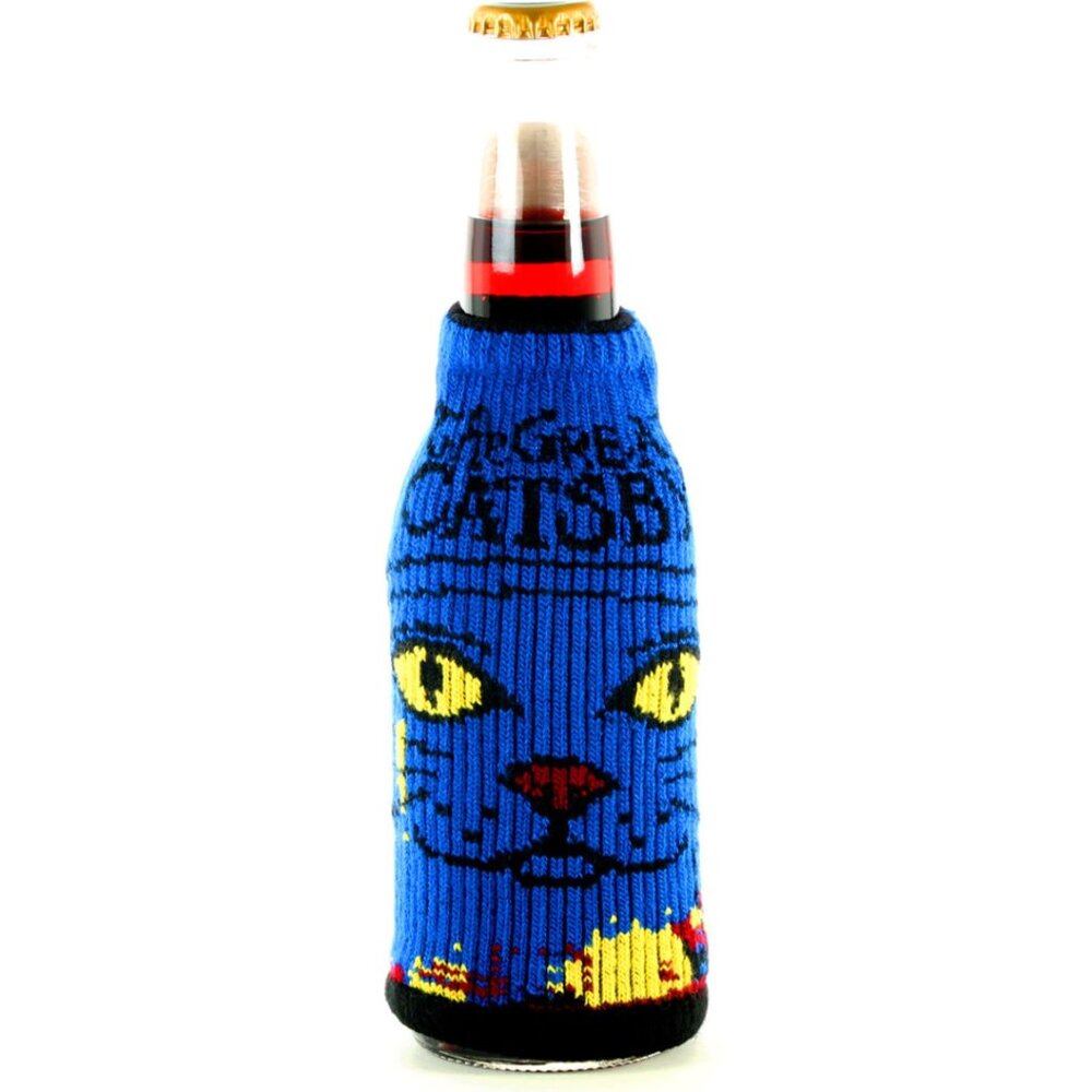 FREAKER Great Catsby Cat Lovers Bottle Insulator Can Cup Sweater Koozie NWT